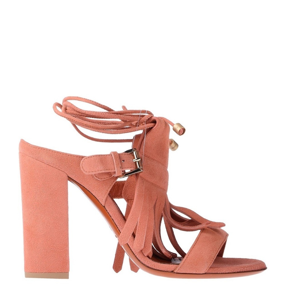 Santoni Fringe Heeled Sandals 38.5 - Picture 13 of 14